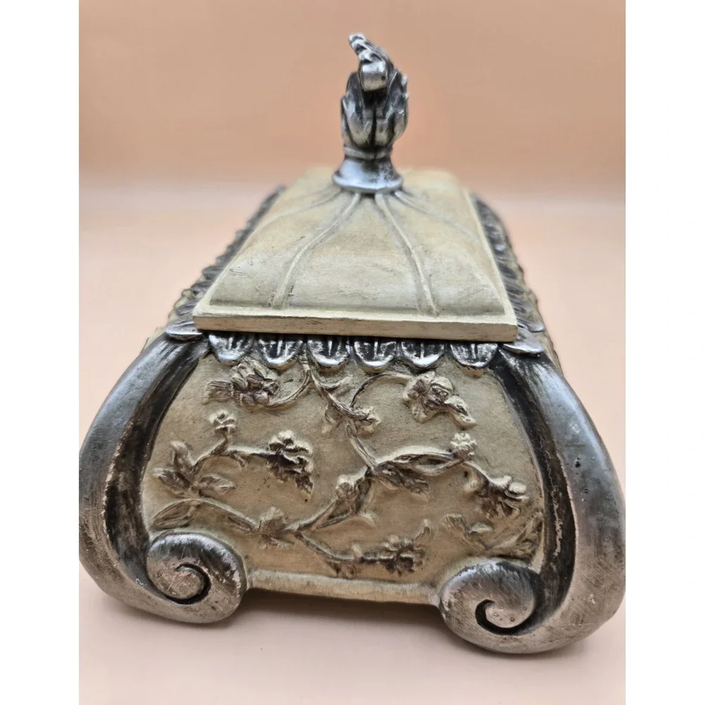 Vintage Trinket Box Lid And Handle Creative Home Accents Old‎ World